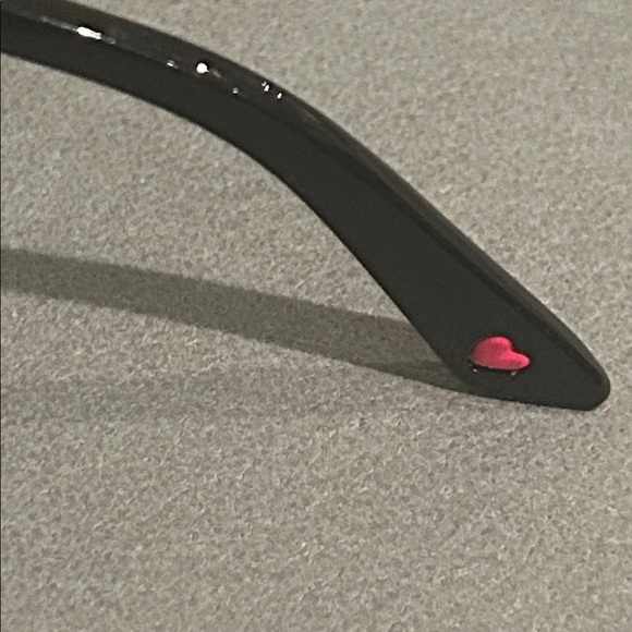 Betsey Johnson Heart-Shaped Black Sunglasses - Picture 3 of 4